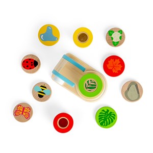 Microscope en bois avec 14 pièces de jeu