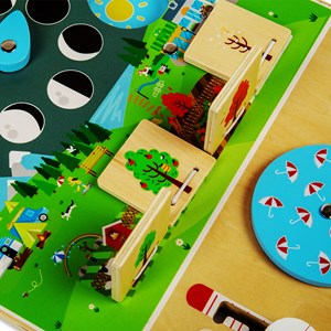 Planche météo en bois