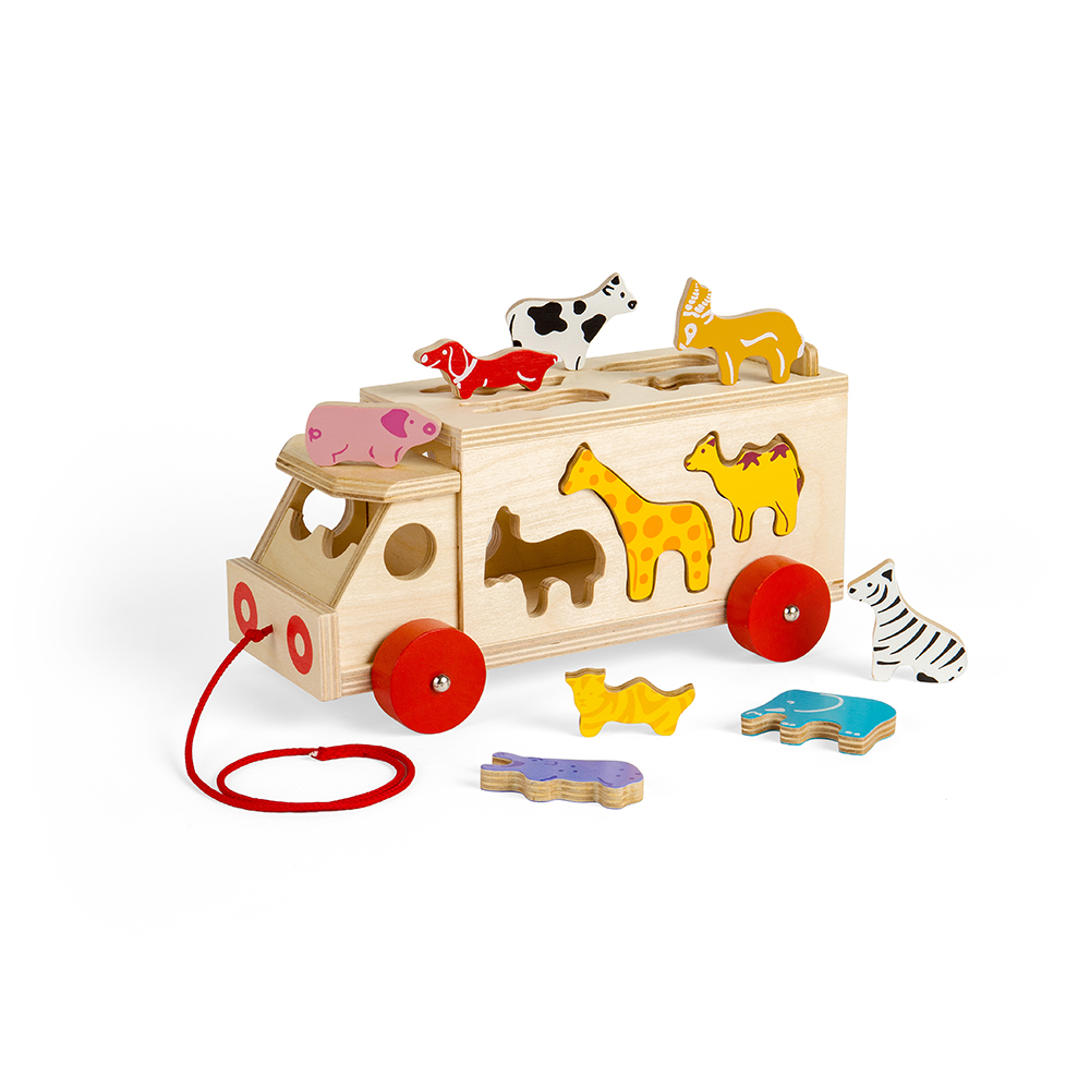 Camion Véhicule Safari En Bois Avec Animaux à Encastrer Marque Vertbaudet : Achat Occasion | Jouets En Bois Vertbaudet Vert Bois 2 Ans - 3 Ans Bon état
