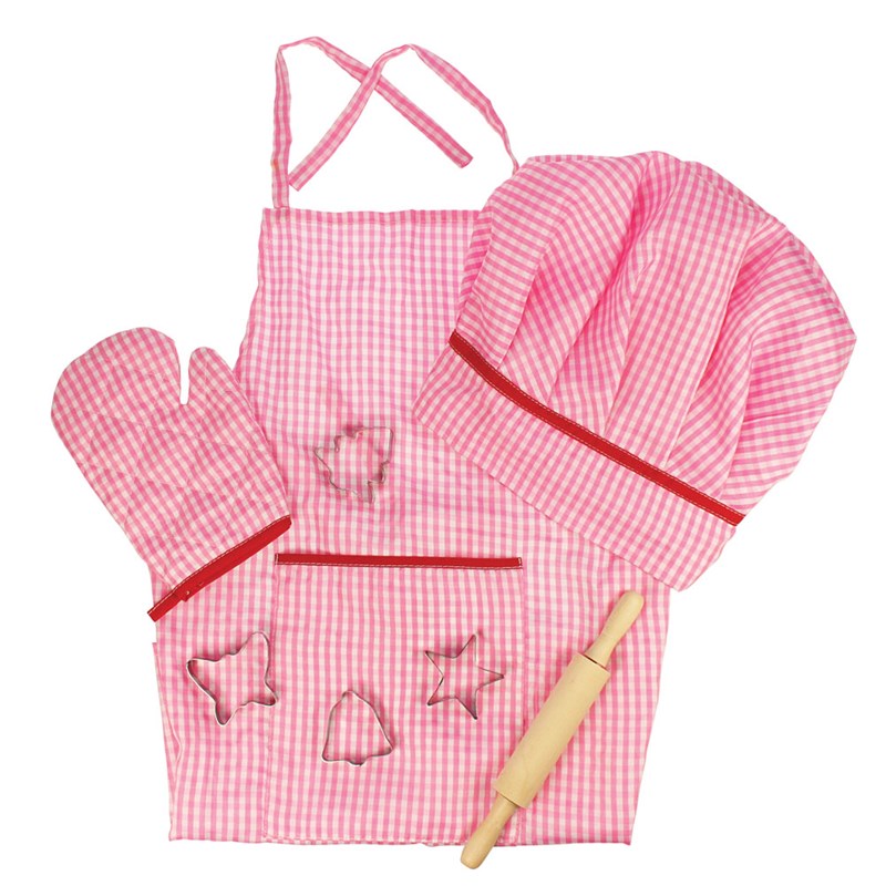 Bigjigs Toys - Coffret de chef rose enfant