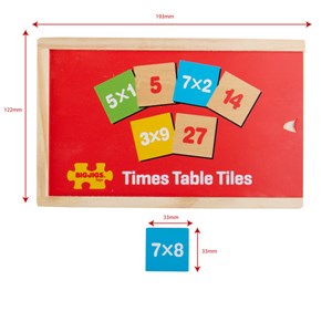 Boîte de table de multiplication en bois