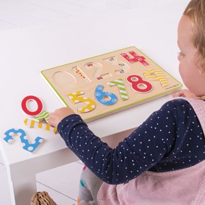 Numéros de puzzle en bois