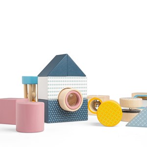 Blocs d’exploration sensorielle en bois