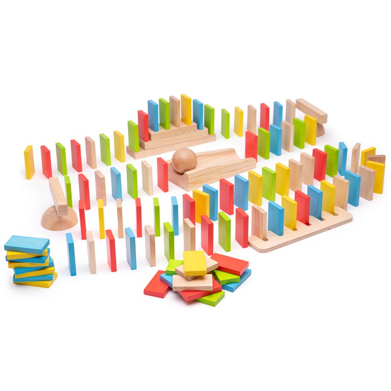 Bigjigs Toys - Jeu de course domino 110 pièces