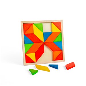 Plateau mosaïque en bois 24 pièces