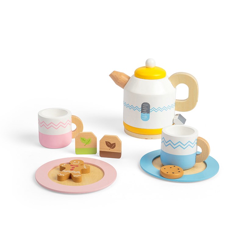 Bigjigs Toys - Service à thé en bois pour deux jeux