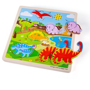 Puzzle sonore de dinosaure en bois