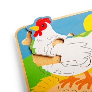 Puzzle du cycle de vie - poulet