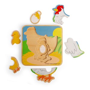 Puzzle du cycle de vie - poulet