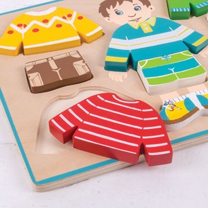 Puzzle de garçon en bois