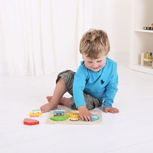 Puzzle de garçon en bois