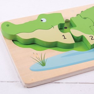 Puzzle numéro de crocodile