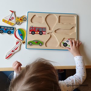 Puzzle à soulever en bois - transport