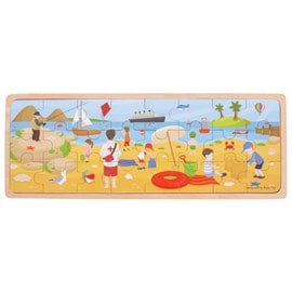 Puzzle de scène de bord de mer en bois
