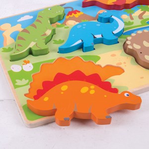 Gros puzzle de dinosaures à soulever