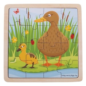 Puzzle canard et caneton en bois