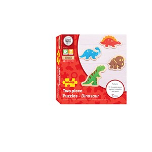 4 x puzzles en deux pièces - dinosaures