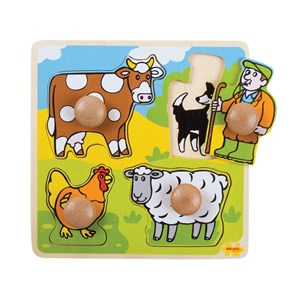 Ferme de puzzles en bois