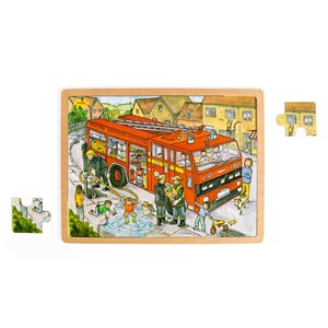 Grand puzzle de camion de pompiers