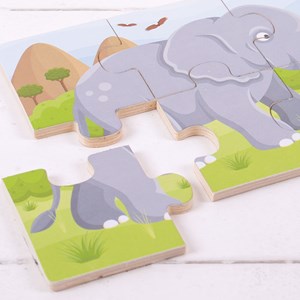 3 puzzles safari en bois 3