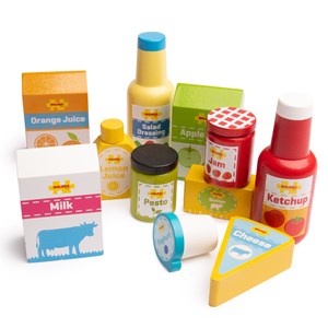 Ensemble d'épicerie réfrigérée en bois