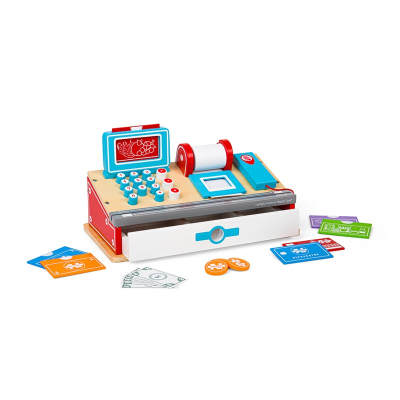 Bigjigs Toys - Caisse d'atelier en bois avec scanner