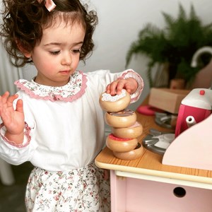 Caisse de beignets en bois