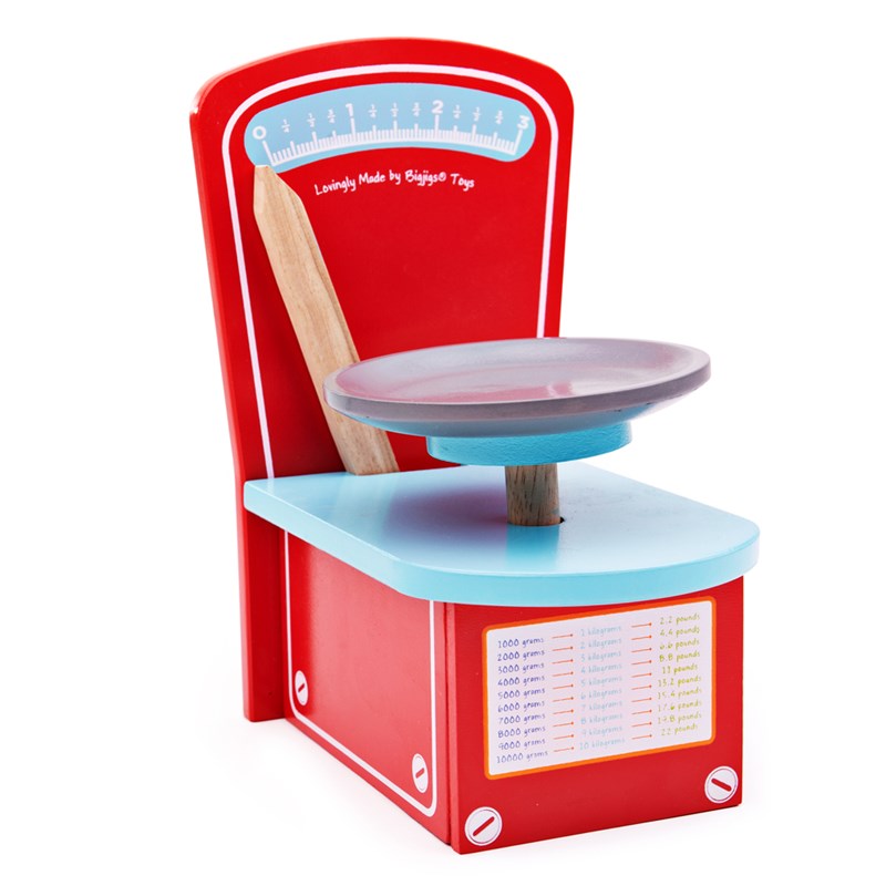 Bigjigs Toys - Balances de pesée de magasin en bois