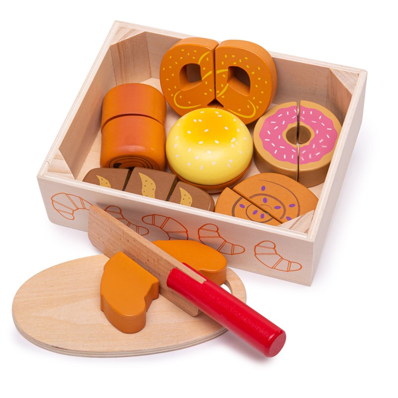 Bigjigs Toys - Boîte à découper pain et viennoiseries