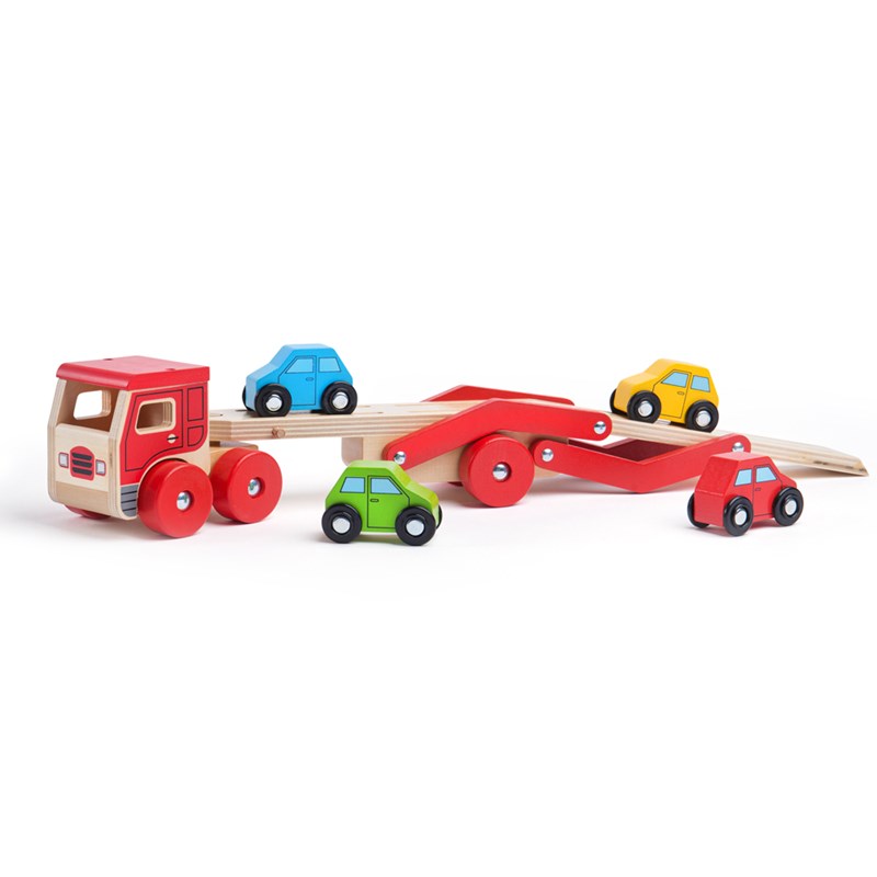 Bigjigs Toys - Jouet de camion transporteur en bois