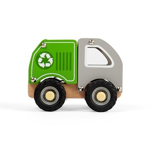 Mini camion de recyclage en bois