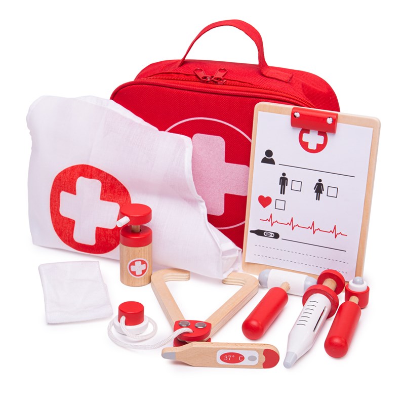 Bigjigs Toys - Sac et accessoires du médecin