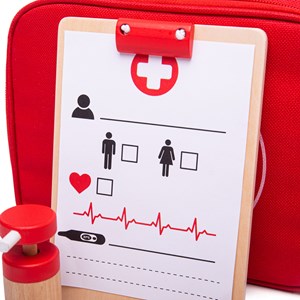 Sac et accessoires du médecin