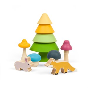 Ensemble de jeu amis de la forêt en bois