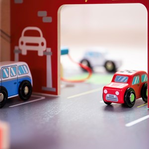 Ensemble de jeu parc et garage en bois