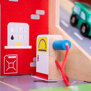 Ensemble de jeu parc et garage en bois