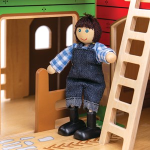 Ensemble de jeu de ferme pavée en bois