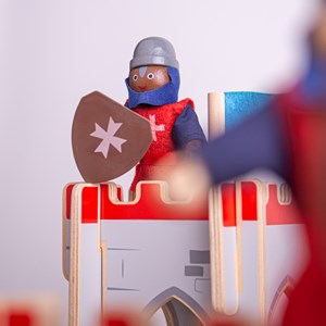 Figurines de chevaliers médiévaux