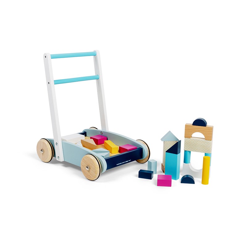 Bigjigs Toys - Trotteur et blocs en bois