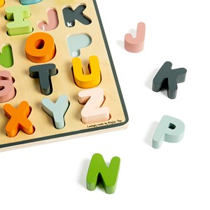 Puzzle abc majuscules en bois