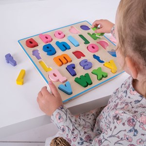 Puzzle abc minuscule en bois