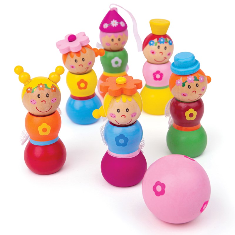 Bigjigs Toys - Jeu de quilles de fée en bois