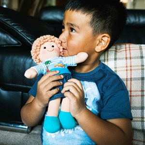 Poupée douce robin, 34 cm de haut