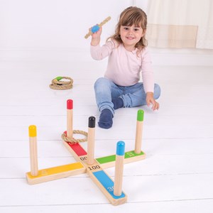 Jeu de quoits en bois