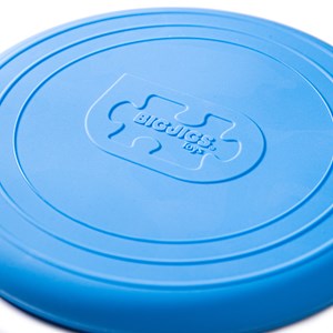 Disque volant en silicone bleu