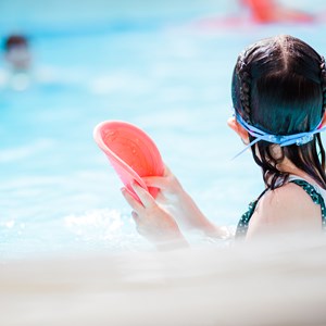 Disque volant en silicone rose