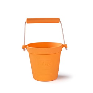 Seau de plage en silicone orange