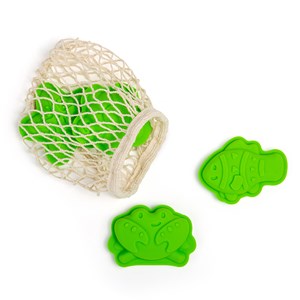 4 moules à sable en silicone vert