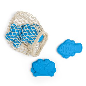 4 moules à sable en silicone bleu