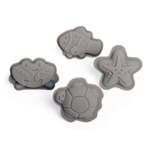 4 moules à sable en silicone gris